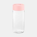 Frank Green - 25oz Original Reusable Bottle Clear with Push Button Lid Blushed with Button Blushed - Home (Blushed) 25oz Original Reusable Bottle Clear with Push Button Lid Blushed with Button Blushed