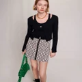 Maje - Joyal Skirt - Skirts (ECRU / BLACK) Joyal Skirt