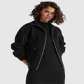 Seed Heritage - Wool Bomber Jacket - Coats & Jackets (Black) Wool Bomber Jacket