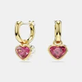 Swarovski - Chroma Heart Drop Earrings - Jewellery (Red & Gold-Tone Plated) Chroma Heart Drop Earrings