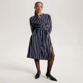 Tommy Hilfiger - Argyle Stripe Midi Shirt Dress - Dresses (Argyle Stripe & Desert Sky) Argyle Stripe Midi Shirt Dress