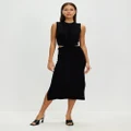 Tommy Hilfiger - Vis Ea Cutout Midi Dress Ns - Dresses (Black) Vis-Ea Cutout Midi Dress Ns
