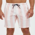 Tommy Hilfiger - Harlem Crafted Stripe Shorts - Shorts (Peach Dusk) Harlem Crafted Stripe Shorts