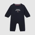 Tommy Hilfiger - Baby Tommy Hilfiger Logo Coverall Babies - Longsleeve Rompers (Desert Sky) Baby Tommy Hilfiger Logo Coverall - Babies
