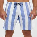 Tommy Hilfiger - Harlem Crafted Stripe Shorts - Shorts (Ultra Blue) Harlem Crafted Stripe Shorts