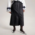 Tommy Hilfiger - Midi Denim Long Midi Skirt - Denim skirts (Black Coated) Midi Denim Long Midi Skirt