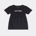 Tommy Hilfiger - Curved Monotype SS Dress Babies - Dresses (Desert Sky) Curved Monotype SS Dress - Babies