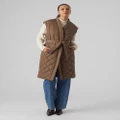 Vero Moda - Liga Long Waistcoat - Coats & Jackets (Brown) Liga Long Waistcoat