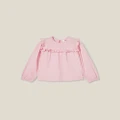 Cotton On Kids - Claire Long Sleeve Top - Tops (PINK) Claire Long Sleeve Top