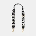 Marc Jacobs - The Thin Logo Webbing Strap - Bags (Black & White) The Thin Logo Webbing Strap