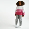 Tommy Hilfiger - Soft Two Tone LS Sweater Kids - Jumpers & Cardigans (Washed Crimson Multi Fade) Soft Two Tone LS Sweater - Kids