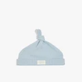Country Road - Organically Grown Cotton Waffle Beanie - Headwear (Blue) Organically Grown Cotton Waffle Beanie