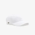 Lacoste - Unisex Lacoste Organic Cotton Twill Cap - Headwear (WHITE) Unisex Lacoste Organic Cotton Twill Cap