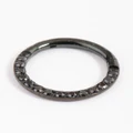 Lovisa - Coated Black Titanium Clicker Ring 8mm - Jewellery (Black) Coated Black Titanium Clicker Ring 8mm
