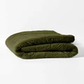 Aura Home - Luxury Velvet Quilted Throw - Home (Green) Luxury Velvet Quilted Throw