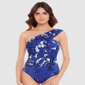 Magicsuit - Goddess One Shoulder Strapless Tummy Control Swimsuit - One-Piece / Swimsuit (Blue) Goddess One Shoulder Strapless Tummy Control Swimsuit