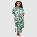 Sant And Abel - Martinique® Green Banana Leaf Robe - Sleepwear (Pink) Martinique® Green Banana Leaf Robe