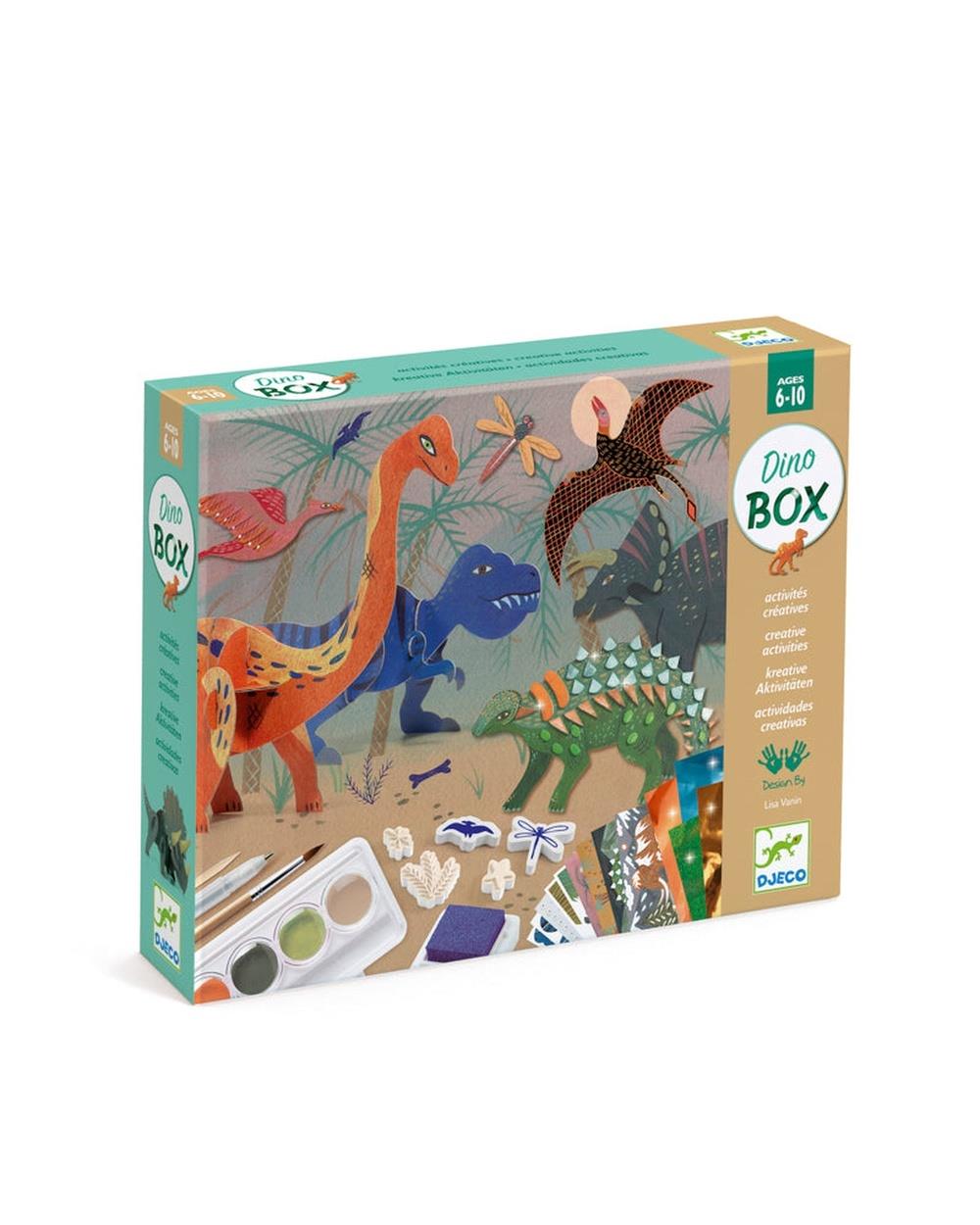 Djeco - The World of Dinosaurs Multi Craft Box Kit - Activity Kits (Multi) The World of Dinosaurs Multi Craft Box Kit