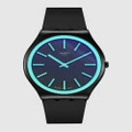 Swatch - Obsidian Shimmer Watch - Watches (Black) Obsidian Shimmer Watch