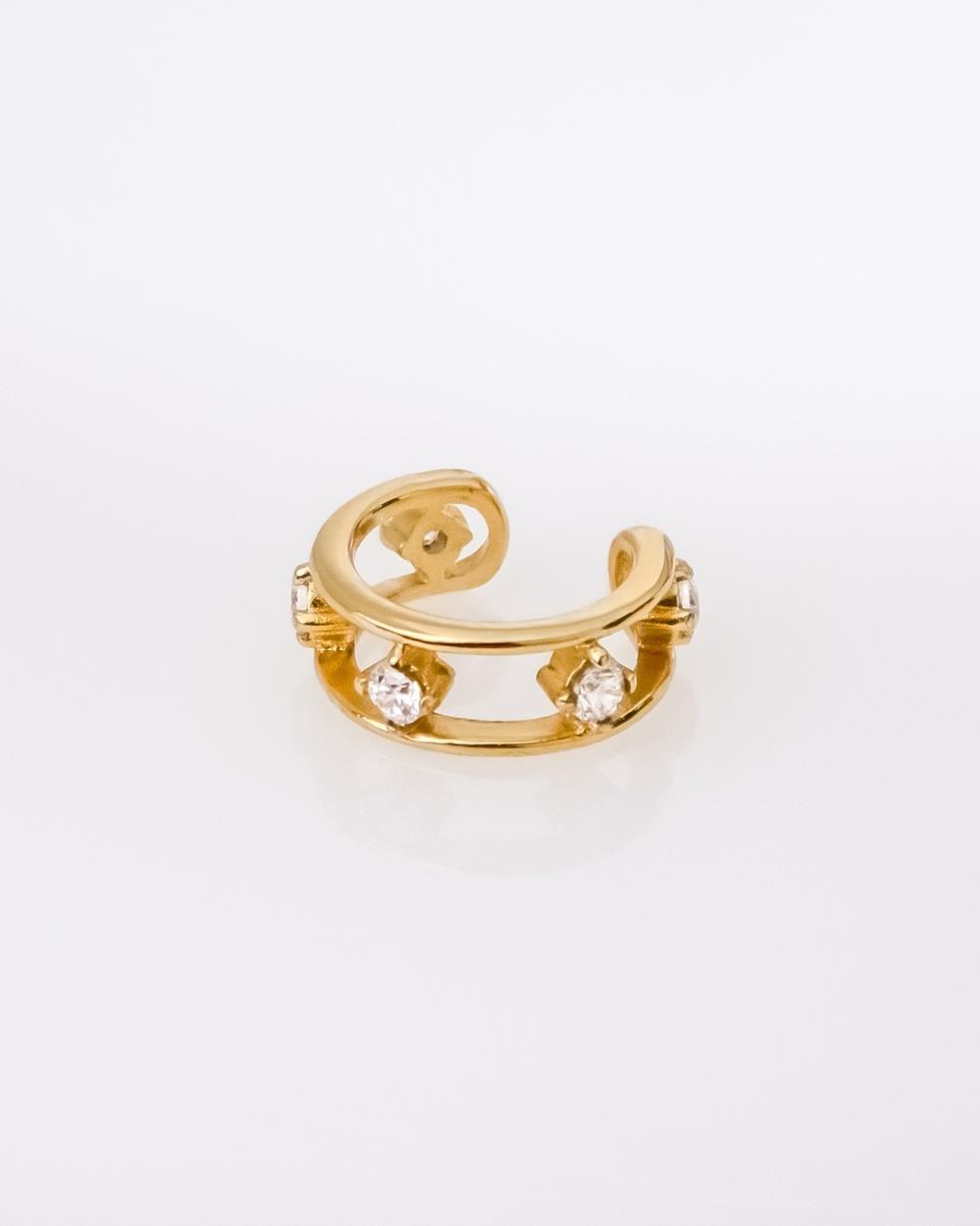 Wanderlust + Co - Pave Gold 9mm Ear Cuff - Jewellery (Gold) Pave Gold 9mm Ear Cuff