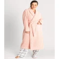 Ava & Audrey - Betty Jacquard Fleece Robe - Sleepwear (Pink) Betty Jacquard Fleece Robe