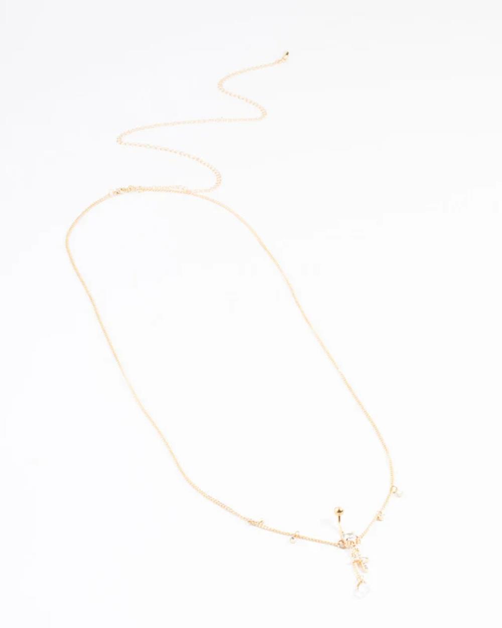 Lovisa - Gold Plated Surgical Steel Cross Belly Chain - Jewellery (Gold) Gold Plated Surgical Steel Cross Belly Chain