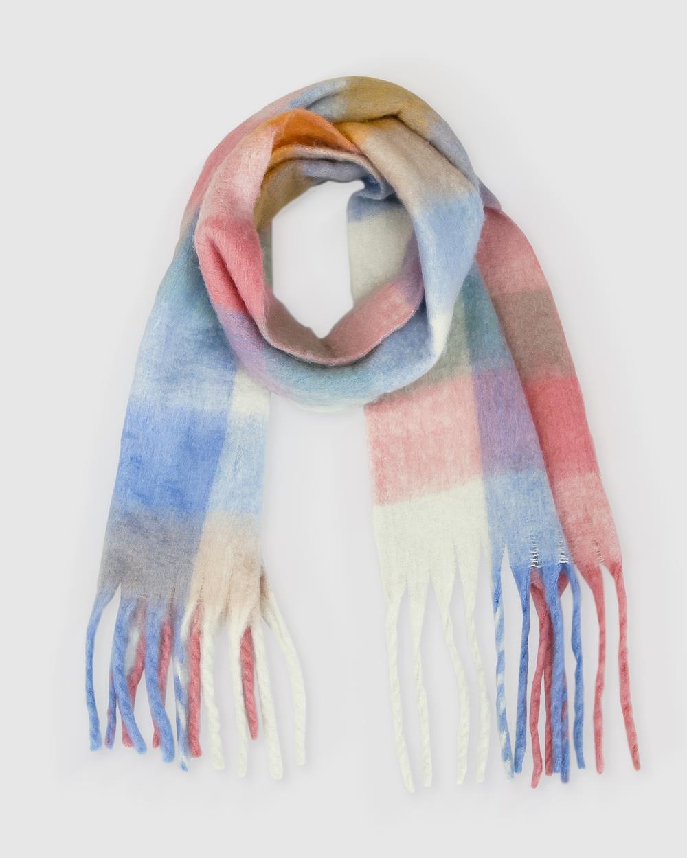 Belle & Bloom - Vail Checkered Scarf Candy - Scarves & Gloves (Candy) Vail Checkered Scarf - Candy