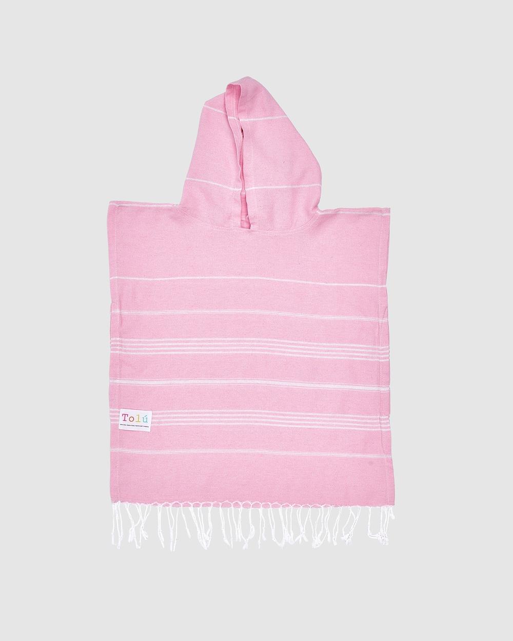 Tolu Australia - Baby Pink Kids Hooded Beach Towel - Towels (Baby Pink Kids Hooded Beach Towel) Baby Pink Kids Hooded Beach Towel