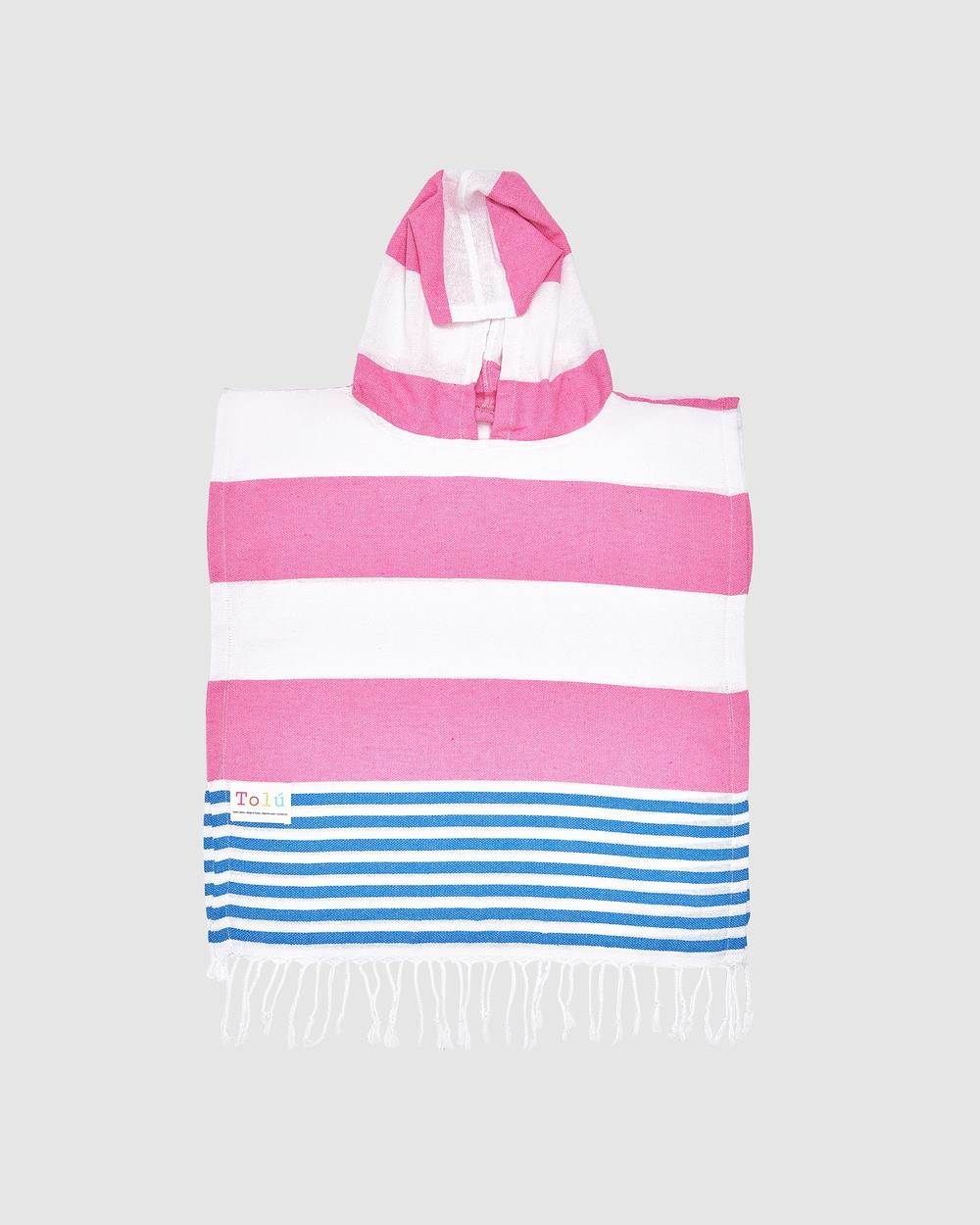 Tolu Australia - Pink and Blue Kids Hooded Beach Towel - Towels (Pink and Blue Kids Hooded Beach Towel) Pink and Blue Kids Hooded Beach Towel