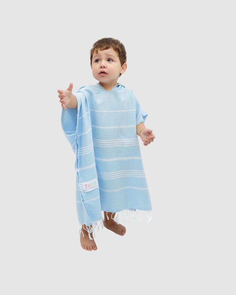 Tolu Australia - Baby Blue Kids Hooded Beach Towel - Towels (Baby Blue Kids Hooded Beach Towel) Baby Blue Kids Hooded Beach Towel