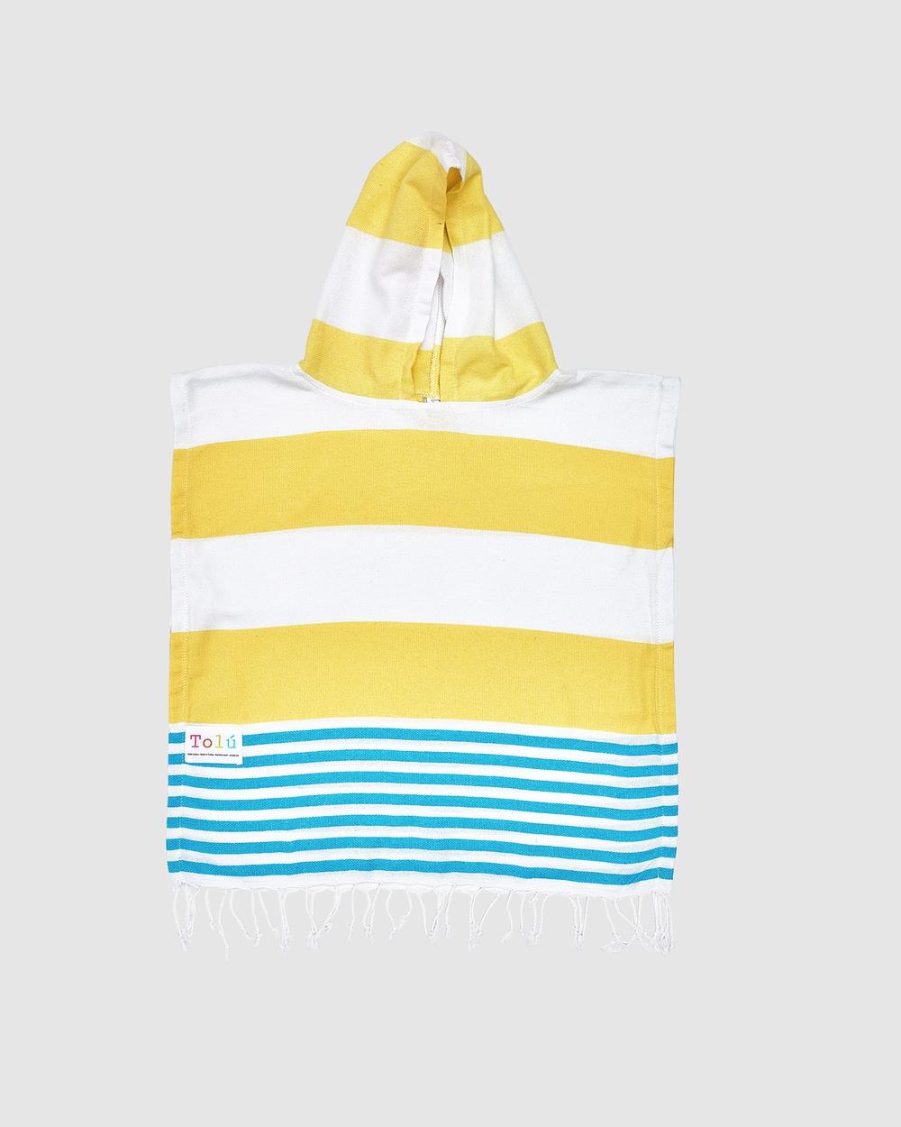 Tolu Australia - Yellow and Blue Kids Hooded Beach Towel - Towels (Yellow and Blue Kids Hooded Beach Towel) Yellow and Blue Kids Hooded Beach Towel