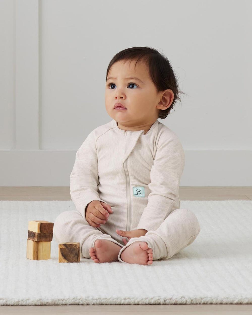 ergoPouch - Layers Long Sleeve 0.2 TOG - All onesies (Oatmeal Marle) Layers Long Sleeve 0.2 TOG