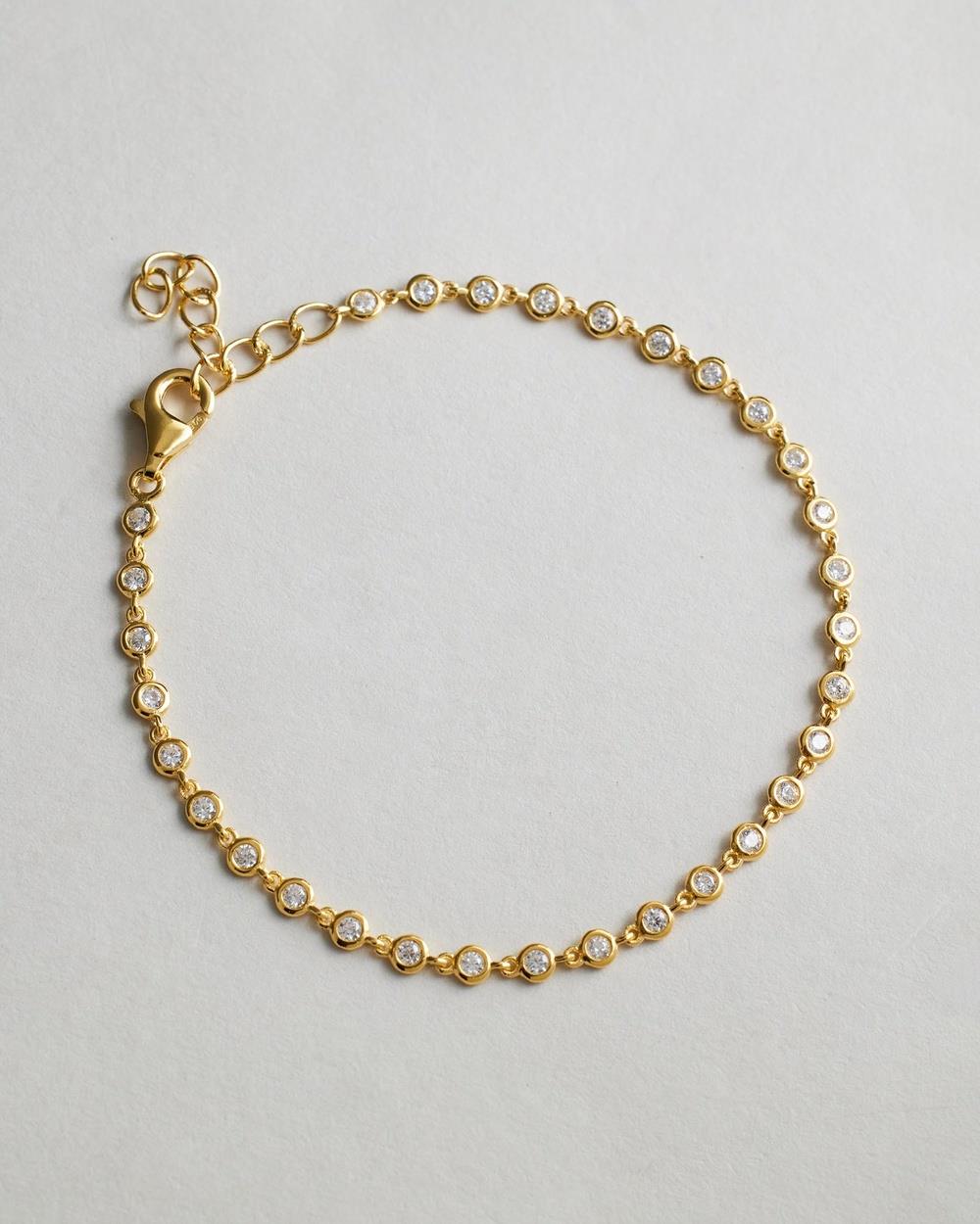 SAINT VALENTINE - Deco Tennis Bracelet - Jewellery (Gold) Deco Tennis Bracelet