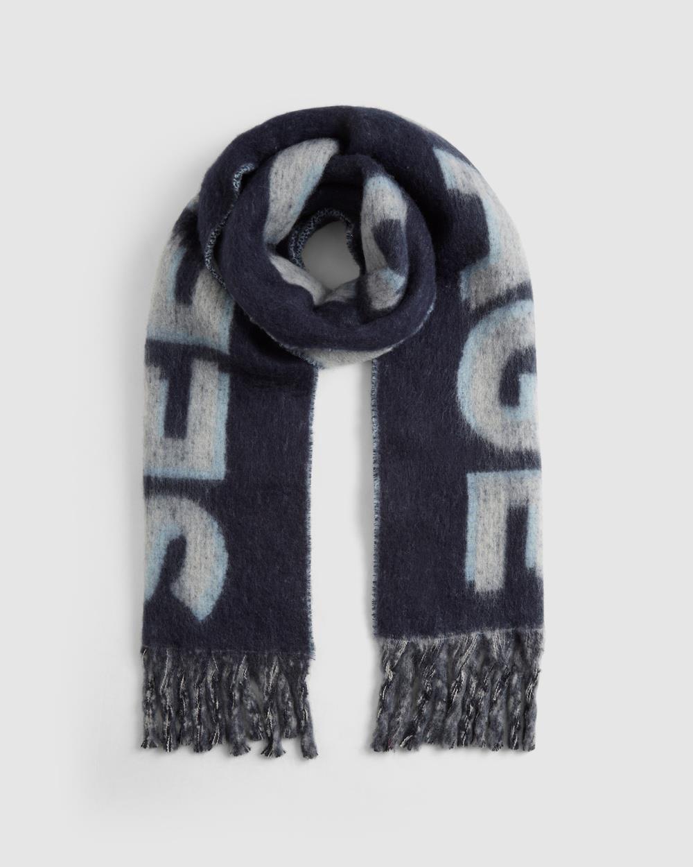 Seed Heritage - Heritage Logo Fluffy Scarf - Scarves & Gloves (Midnight Sky Multi) Heritage Logo Fluffy Scarf