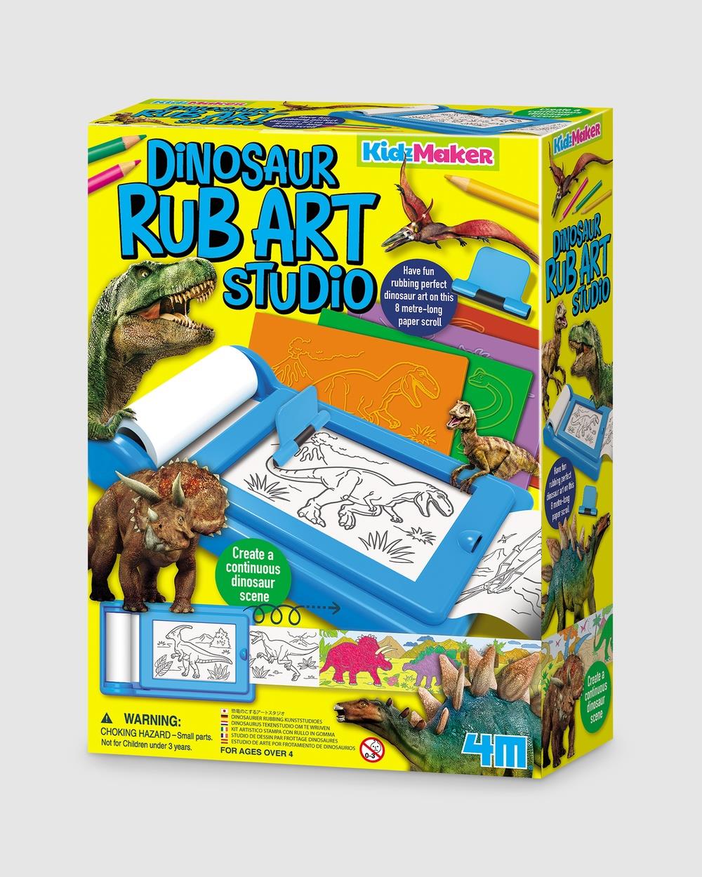 4M - 4M KidzMaker Dinosaur Rub Art Studio - Arts & Crafts (Multi) 4M - KidzMaker - Dinosaur Rub Art Studio