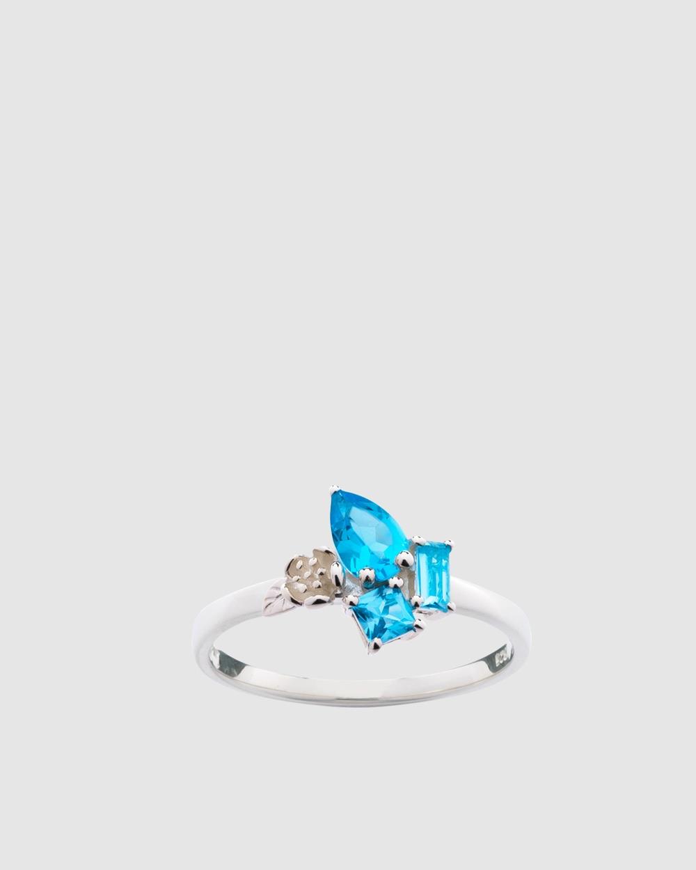 Karen Walker - Rock Garden Mini Ring with Topaz - Jewellery (Sterling Silver) Rock Garden Mini Ring with Topaz