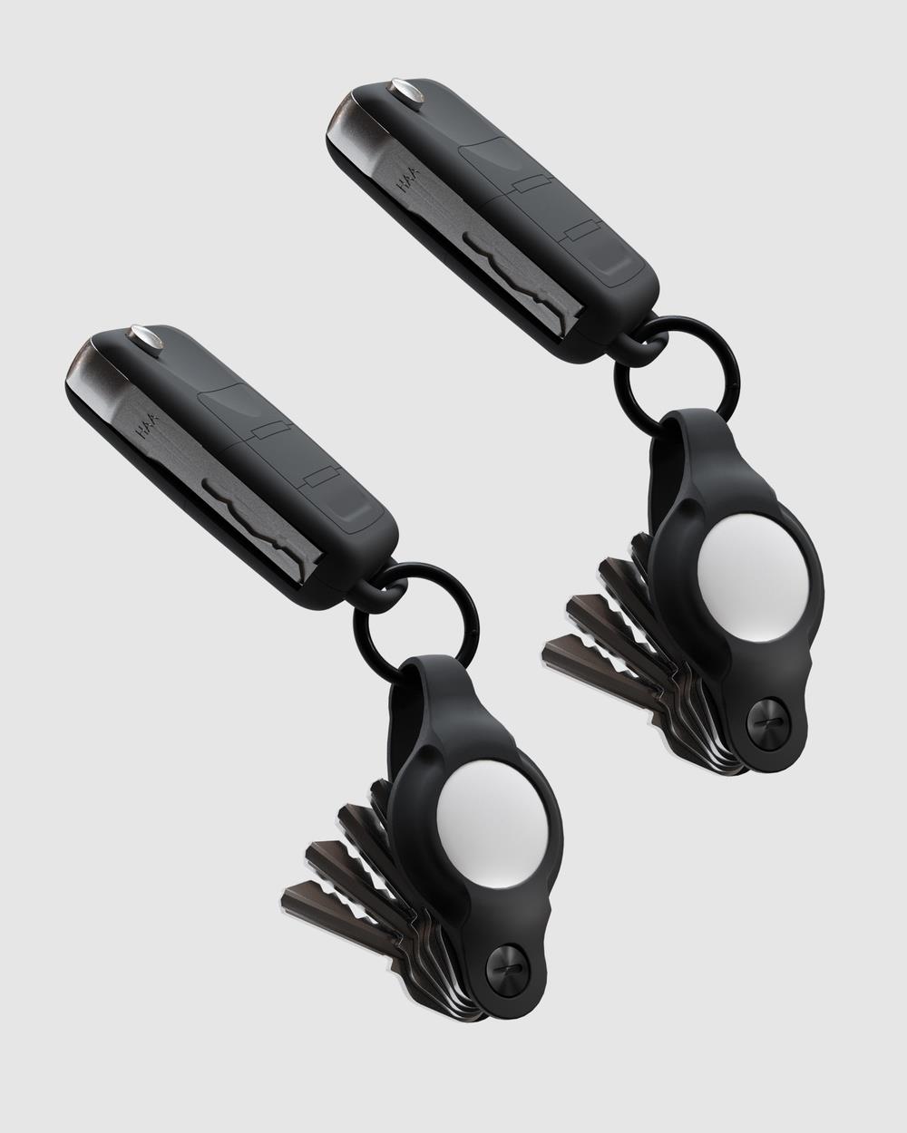 KeySmart - KeySmart Air Flex Compact Key Holder for Apple AirTag, Slim and Pocket Friendly (Up to 5 Keys) Black 2 Pack - Key Rings (N/A) KeySmart Air Flex - Compact Key Holder for Apple AirTag, Slim and Pocket Friendly (Up to 5 Keys) - Black - 2 Pack