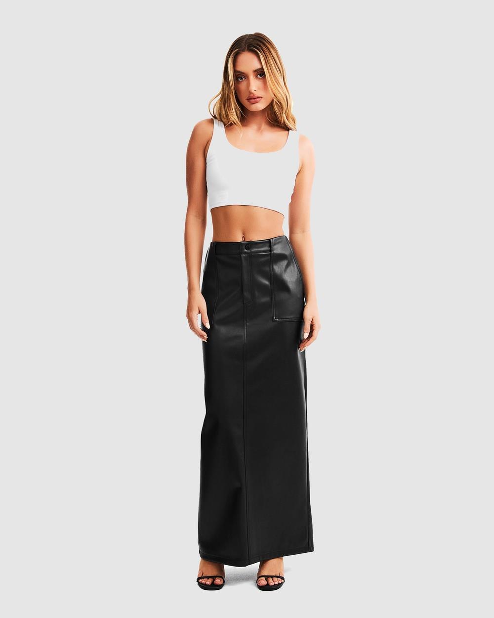 Nakedvice - The Lennox Skirt - Leather skirts (Black) The Lennox Skirt