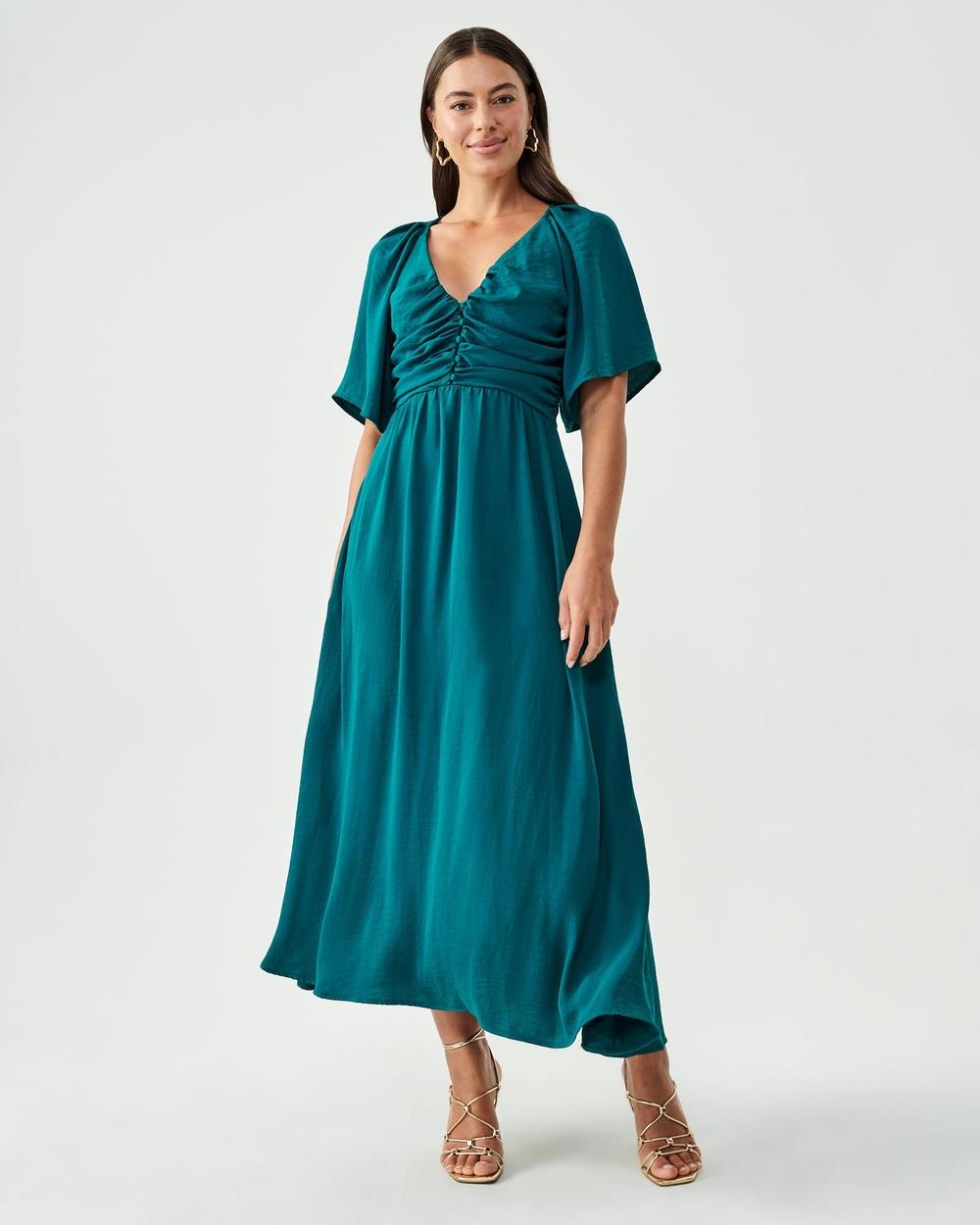 Tussah - Britta Midi Dress - Dresses (Emerald) Britta Midi Dress