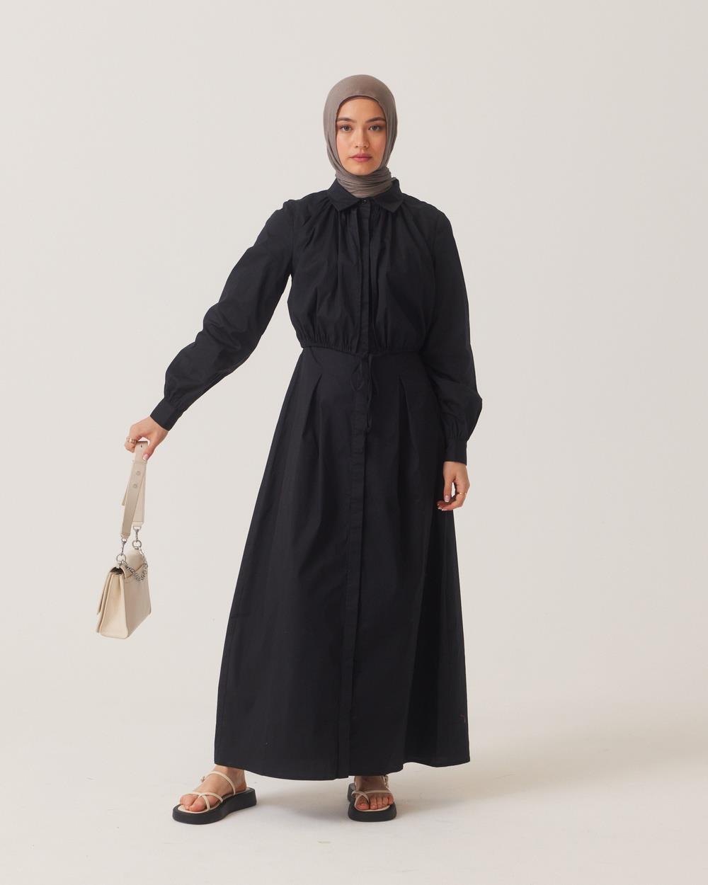 TWIICE - Amani Black Cotton Maxi Dress - Dresses (Black) Amani Black Cotton Maxi Dress