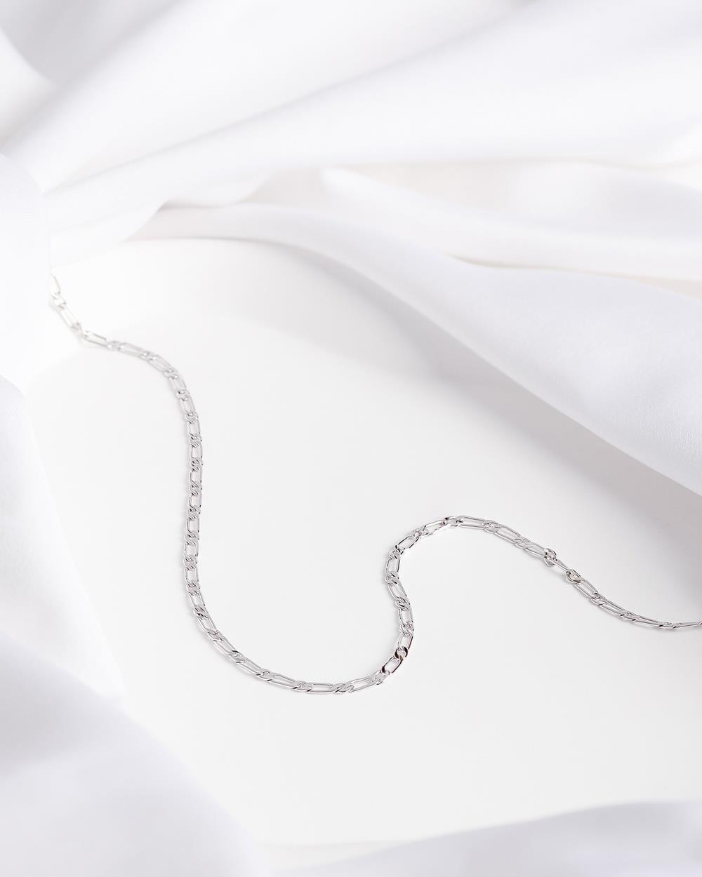 Wanderlust + Co - Figaro Chain Silver Necklace - Jewellery (Silver) Figaro Chain Silver Necklace