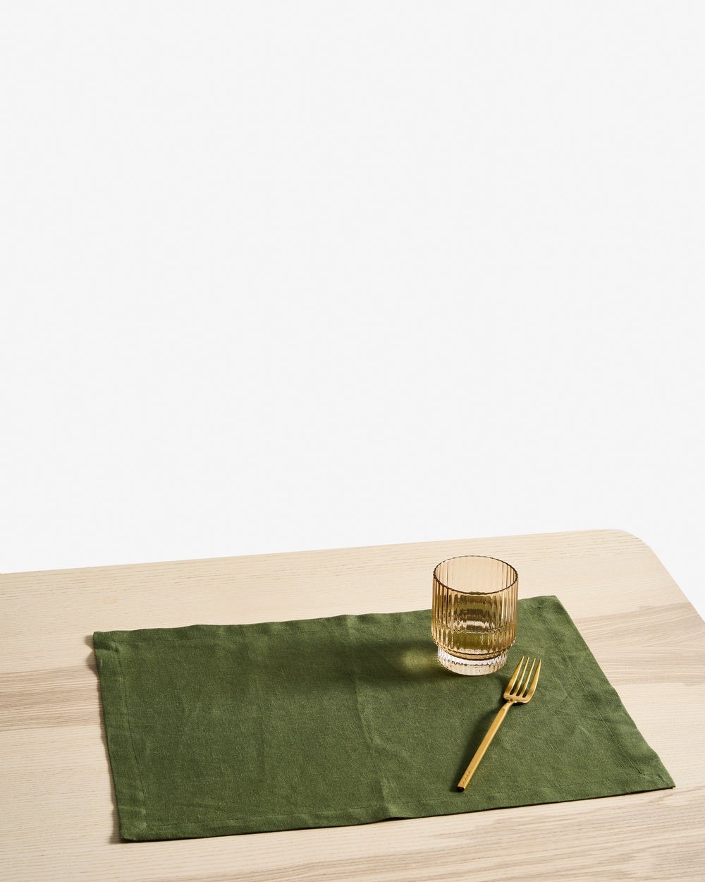 Linen House - Nimes Pure Linen Placemat - Home (Moss) Nimes Pure Linen Placemat