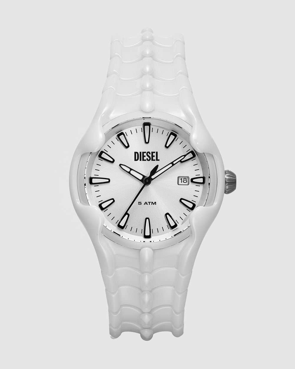 Diesel - Vert White Analogue Watch - Watches (Silver) Vert White Analogue Watch
