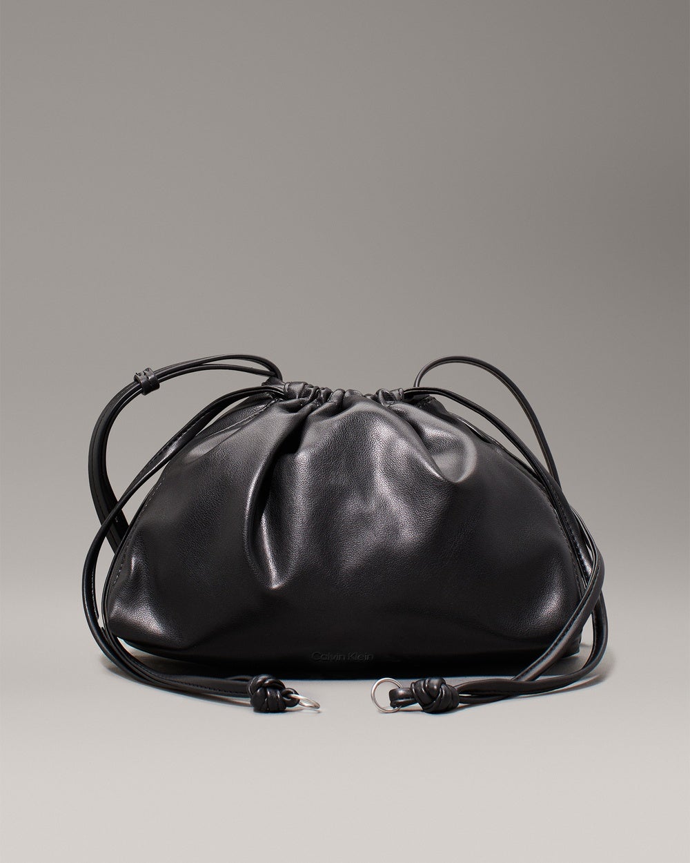 Calvin Klein - Drawstring Crossbody Bag - Clutches (BLACK) Drawstring Crossbody Bag