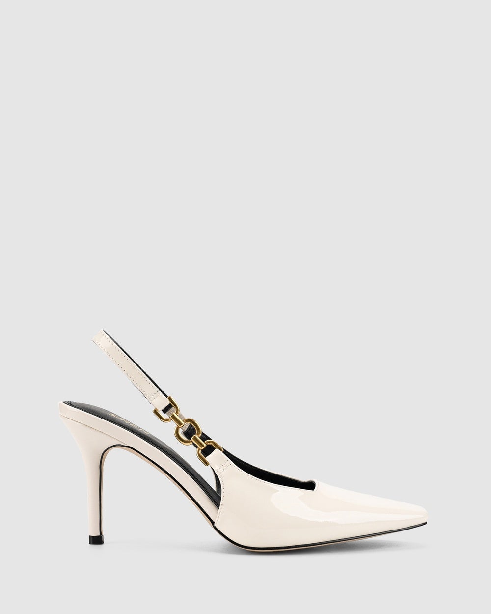 Siren - Venus Slingback Stiletto Heels - All Pumps (Chalk White Patent Leather) Venus Slingback Stiletto Heels