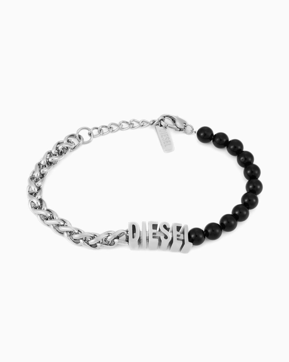 Diesel - Diesel Font Silver Tone Bracelet - Jewellery (Silver) Diesel Font Silver Tone Bracelet
