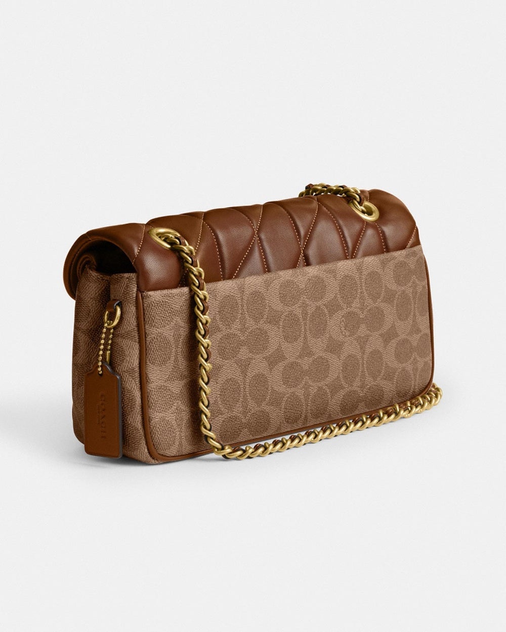 Coach - Quilted Signature Tabby Shoulder Bag - Handbags (Tan Brown) Quilted Signature Tabby Shoulder Bag