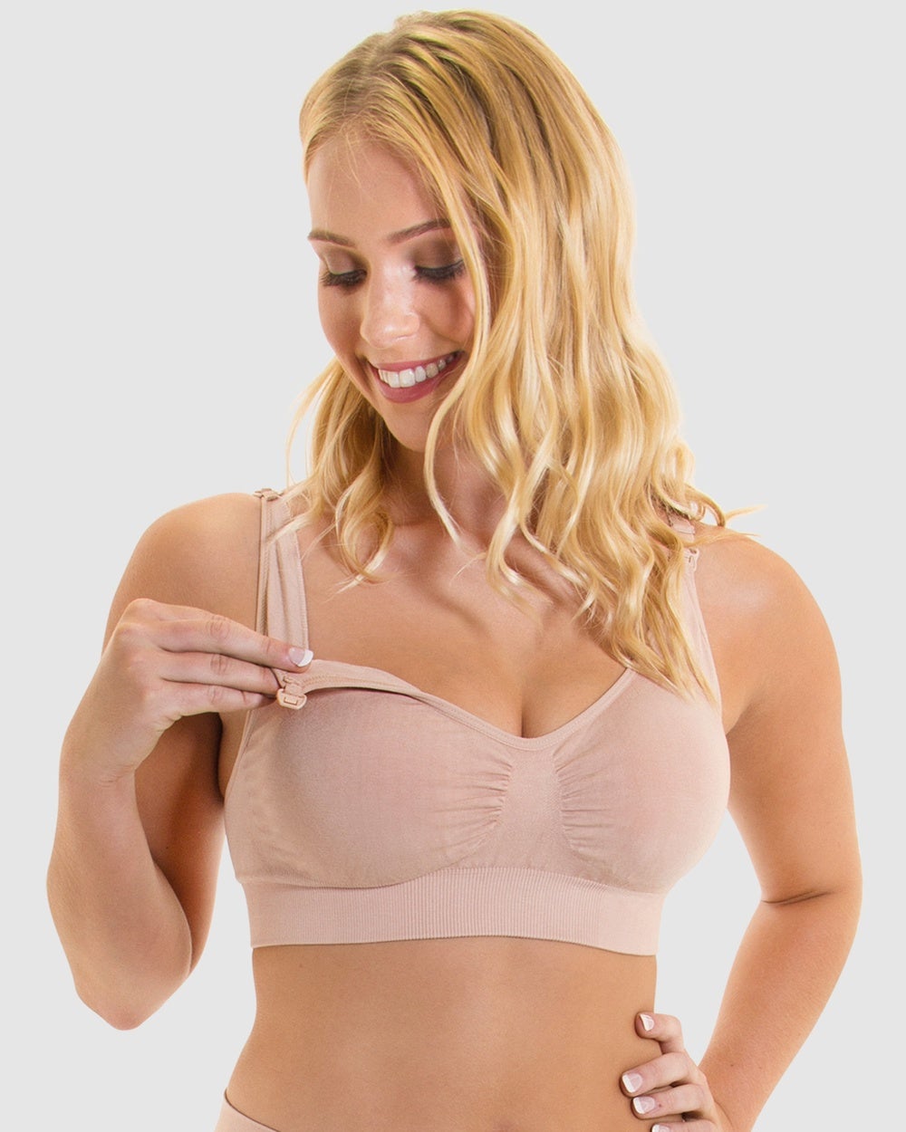 B Free Intimate Apparel - Bamboo Nursing Bra (B C D DD E F G H) Cup - Sports Bras & Crops (Nude) Bamboo Nursing Bra (B-C-D-DD-E-F-G-H) Cup