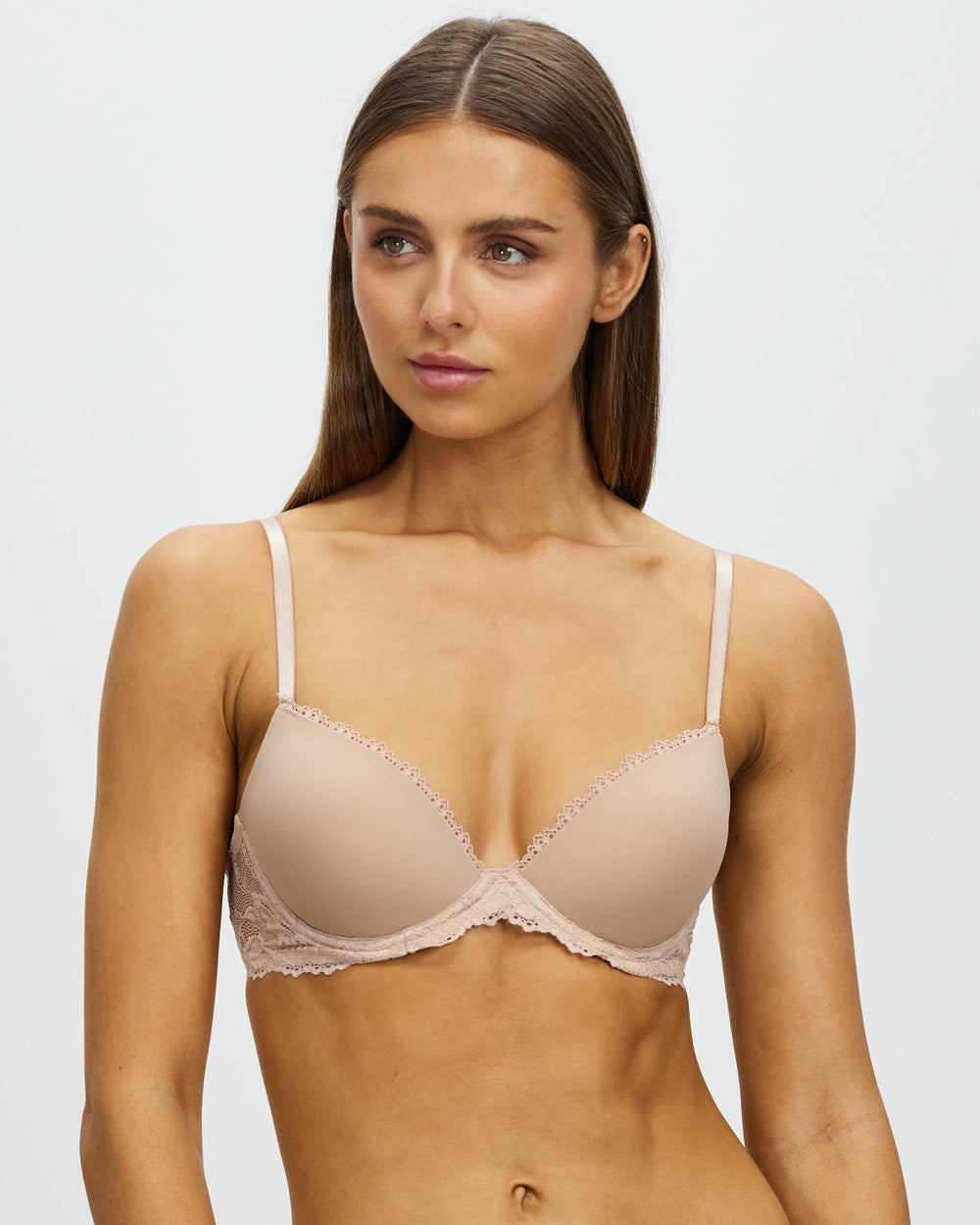 Calvin Klein - Seductive Comfort Lotus Floral Lift Demi Bra - Underwire Bras (Cedar) Seductive Comfort Lotus Floral Lift Demi Bra
