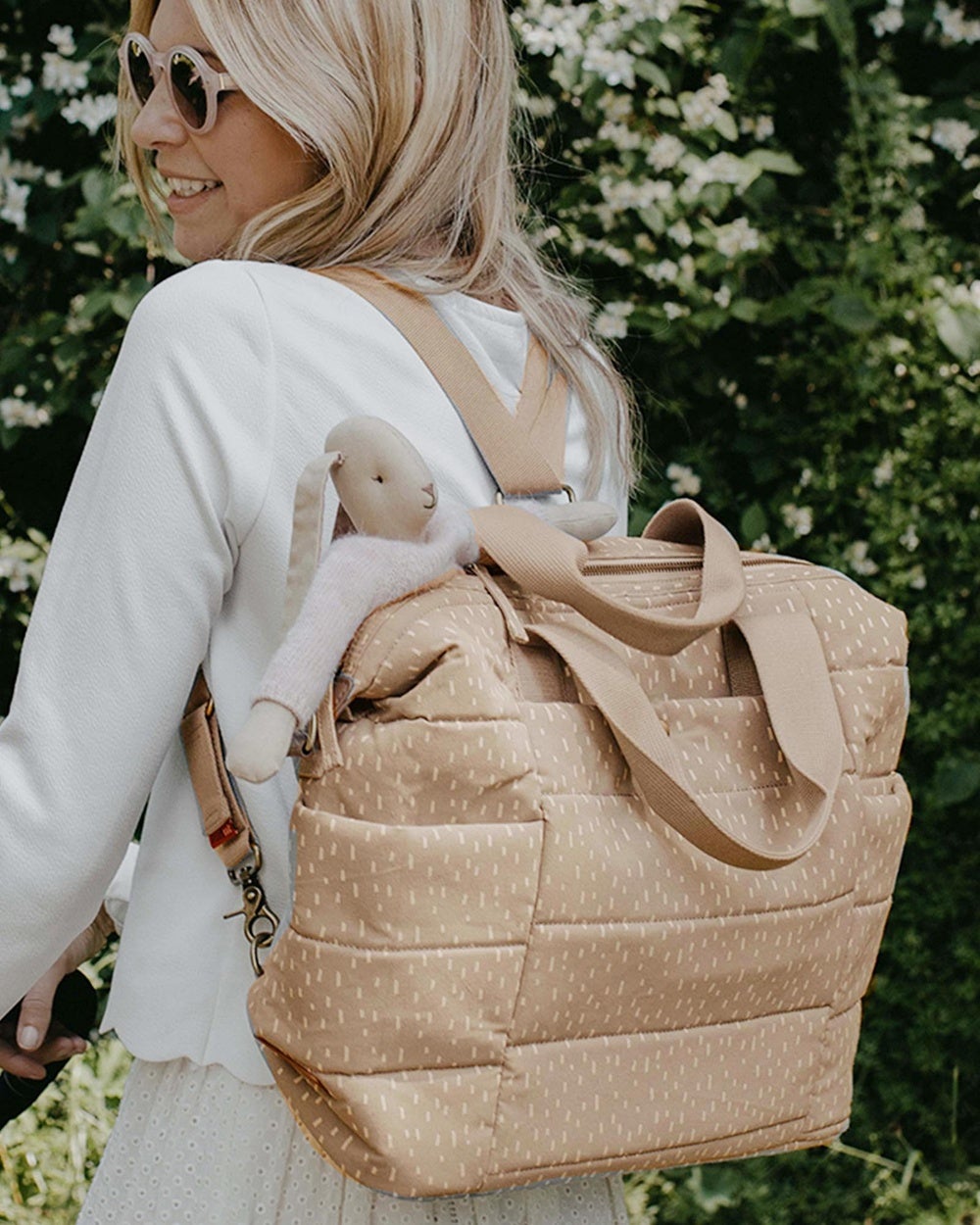 Storksak - Organic Tote Rain Drop Nappy Bag - Handbags (Seashell) Organic Tote Rain Drop Nappy Bag